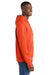 Port & Company PC850H Mens Fan Favorite Fleece Hooded Sweatshirt Hoodie w/ Pouch Pocket Orange Model Side