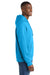 Port & Company PC850H Mens Fan Favorite Fleece Hooded Sweatshirt Hoodie w/ Pouch Pocket Sapphire Blue Model Side