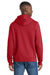 Port & Company PC850H Mens Fan Favorite Fleece Hooded Sweatshirt Hoodie w/ Pouch Pocket Team Cardinal Red Model Back