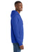 Port & Company PC850H Mens Fan Favorite Fleece Hooded Sweatshirt Hoodie w/ Pouch Pocket True Royal Blue Model Side