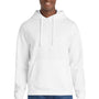 Port & Company Mens Fan Favorite Fleece Hooded Sweatshirt Hoodie w/ Pouch Pocket - White
