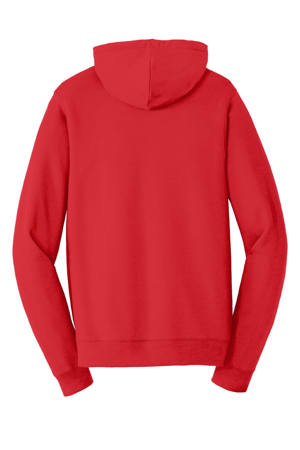 Port & Company PC850H Mens Fan Favorite Fleece Hooded Sweatshirt Hoodie w/ Pouch Pocket Bright Red Flat Back