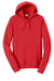 Port & Company PC850H Mens Fan Favorite Fleece Hooded Sweatshirt Hoodie w/ Pouch Pocket Bright Red Flat Front