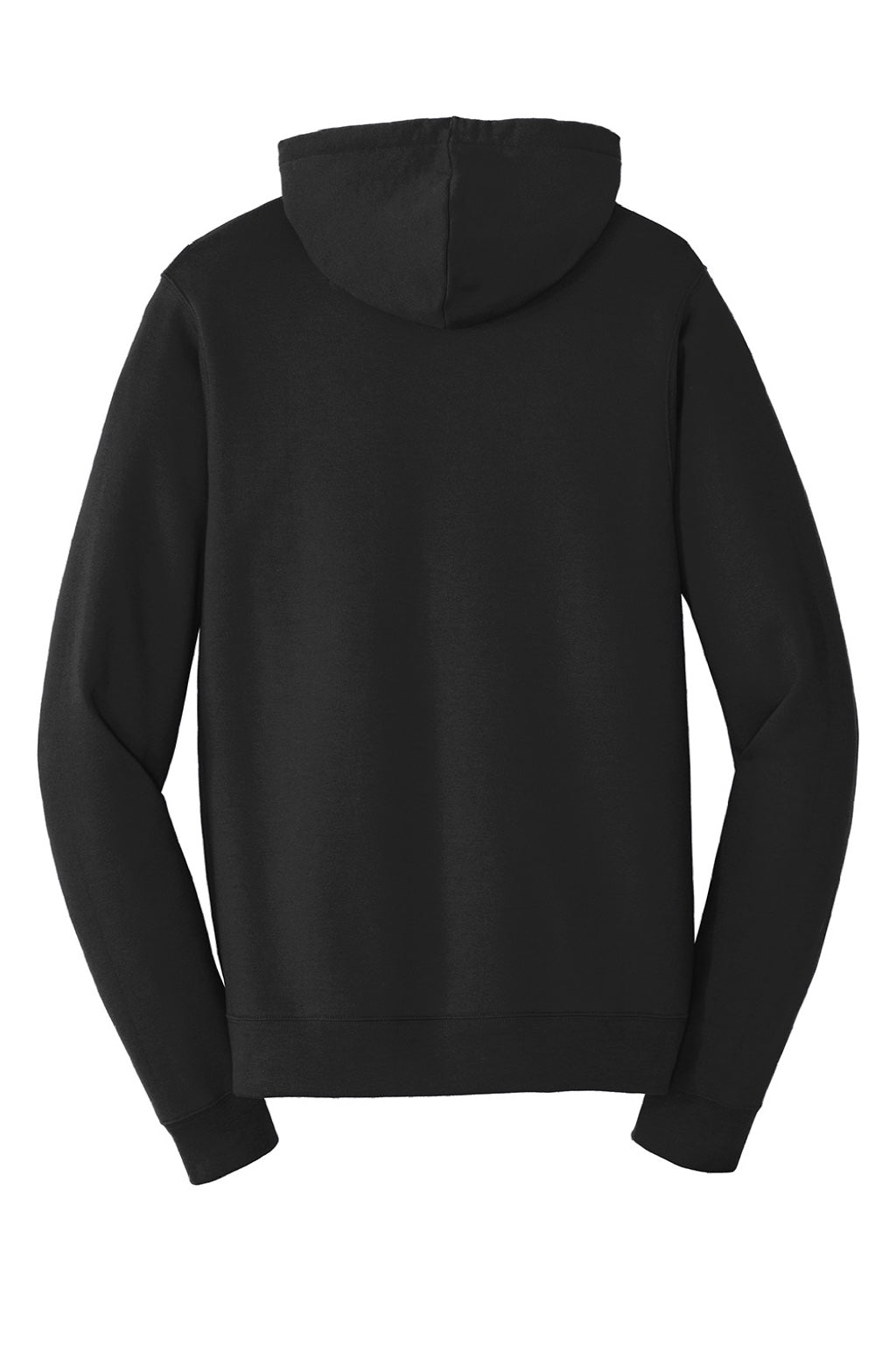 Port & Company PC850H Mens Fan Favorite Fleece Hooded Sweatshirt Hoodie w/ Pouch Pocket Jet Black Flat Back