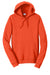 Port & Company PC850H Mens Fan Favorite Fleece Hooded Sweatshirt Hoodie w/ Pouch Pocket Orange Flat Front