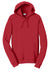Port & Company PC850H Mens Fan Favorite Fleece Hooded Sweatshirt Hoodie w/ Pouch Pocket Team Cardinal Red Flat Front