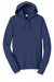 Port & Company PC850H Mens Fan Favorite Fleece Hooded Sweatshirt Hoodie w/ Pouch Pocket Team Navy Blue Flat Front