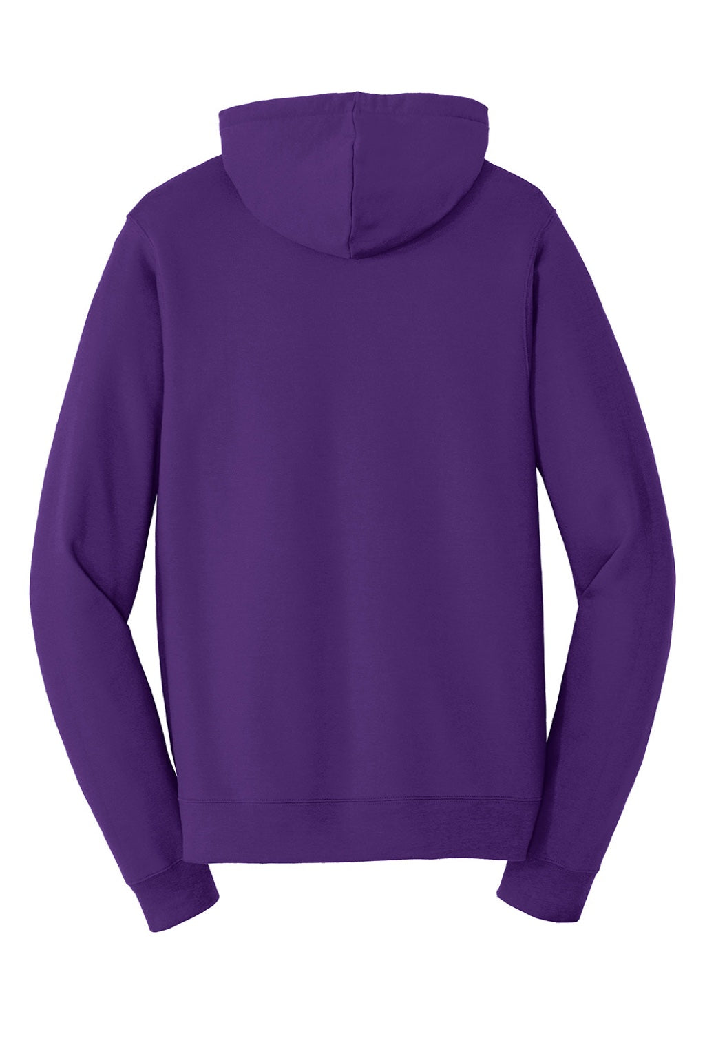 Port & Company PC850H Mens Fan Favorite Fleece Hooded Sweatshirt Hoodie w/ Pouch Pocket Team Purple Flat Back