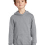 Port & Company Youth Fan Favorite Fleece Hooded Sweatshirt Hoodie w/ Pouch Pocket - Heather Grey