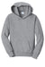 Port & Company PC850YH Youth Fan Favorite Fleece Hooded Sweatshirt Hoodie w/ Pouch Pocket Heather Grey Flat Front