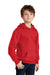Port & Company PC850YH Youth Fan Favorite Fleece Hooded Sweatshirt Hoodie w/ Pouch Pocket Bright Red Model 3q