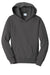 Port & Company PC850YH Youth Fan Favorite Fleece Hooded Sweatshirt Hoodie w/ Pouch Pocket Charcoal Grey Flat Front