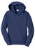 Port & Company PC850YH Youth Fan Favorite Fleece Hooded Sweatshirt Hoodie w/ Pouch Pocket Team Navy Blue Flat Front