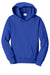 Port & Company PC850YH Youth Fan Favorite Fleece Hooded Sweatshirt Hoodie w/ Pouch Pocket True Royal Blue Flat Front