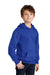 Port & Company PC850YH Youth Fan Favorite Fleece Hooded Sweatshirt Hoodie w/ Pouch Pocket True Royal Blue Model 3q
