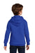 Port & Company PC850YH Youth Fan Favorite Fleece Hooded Sweatshirt Hoodie w/ Pouch Pocket True Royal Blue Model Back