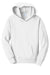 Port & Company PC850YH Youth Fan Favorite Fleece Hooded Sweatshirt Hoodie w/ Pouch Pocket White Flat Front