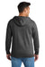Port & Company PC850ZH Mens Fan Favorite Fleece Full Zip Hooded Sweatshirt Hoodie w/ Pockets Heather Dark Grey Model Back