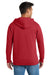 Port & Company PC850ZH Mens Fan Favorite Fleece Full Zip Hooded Sweatshirt Hoodie w/ Pockets Team Cardinal Red Model Back