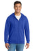 Port & Company PC850ZH Mens Fan Favorite Fleece Full Zip Hooded Sweatshirt Hoodie w/ Pockets True Royal Blue Model Front