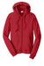 Port & Company PC850ZH Mens Fan Favorite Fleece Full Zip Hooded Sweatshirt Hoodie w/ Pockets Team Cardinal Red Flat Front