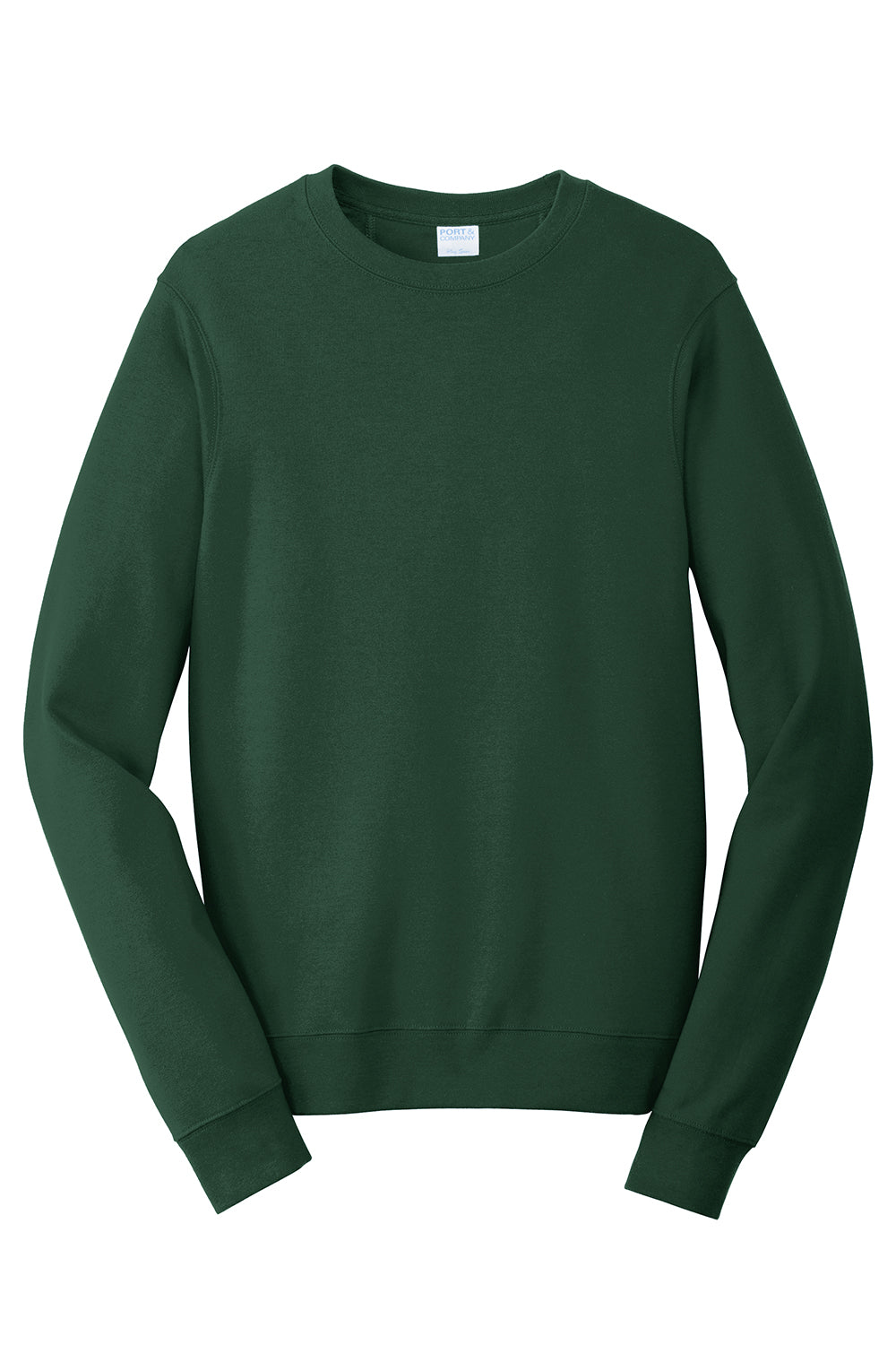Port & Company PC850 Mens Fan Favorite Fleece Crewneck Sweatshirt Forest Green Flat Front