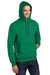 Port & Company PC90H/PC90HT Mens Essential Pill Resistant Fleece Hooded Sweatshirt Hoodie w/ Pouch Pocket Kelly Green Model 3q