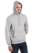 Port & Company PC90H/PC90HT Mens Essential Pill Resistant Fleece Hooded Sweatshirt Hoodie w/ Pouch Pocket Ash Grey Model 3q
