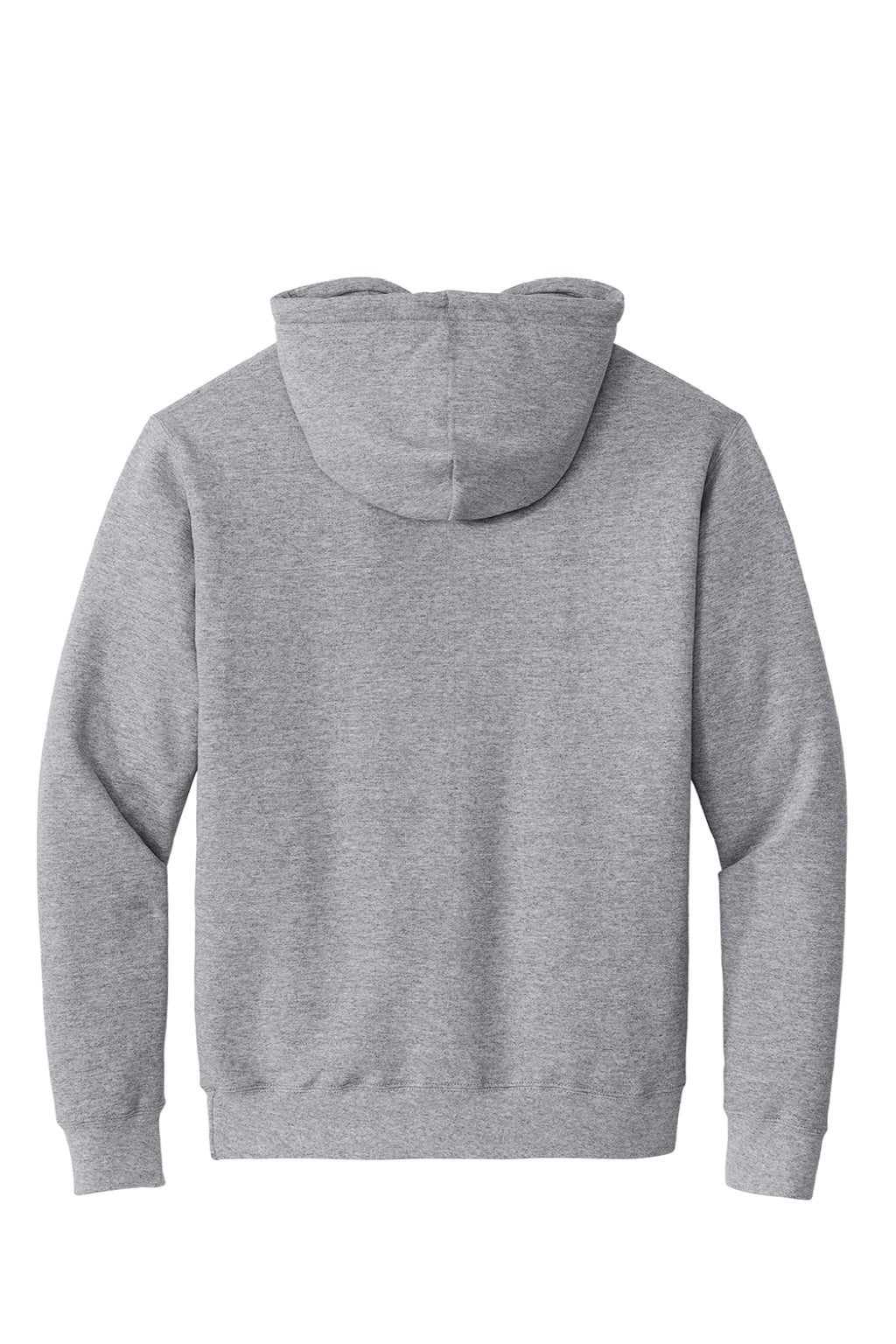 Port & Company PC90H/PC90HT Mens Essential Pill Resistant Fleece Hooded Sweatshirt Hoodie w/ Pouch Pocket Heather Grey Flat Back