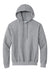 Port & Company PC90H/PC90HT Mens Essential Pill Resistant Fleece Hooded Sweatshirt Hoodie w/ Pouch Pocket Heather Grey Flat Front