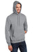 Port & Company PC90H/PC90HT Mens Essential Pill Resistant Fleece Hooded Sweatshirt Hoodie w/ Pouch Pocket Heather Grey Model 3q