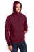 Port & Company PC90H/PC90HT Mens Essential Pill Resistant Fleece Hooded Sweatshirt Hoodie w/ Pouch Pocket Cardinal Red Model 3q