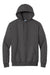 Port & Company PC90H/PC90HT Mens Essential Pill Resistant Fleece Hooded Sweatshirt Hoodie w/ Pouch Pocket Charcoal Grey Flat Front