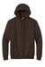 Port & Company PC90H/PC90HT Mens Essential Pill Resistant Fleece Hooded Sweatshirt Hoodie w/ Pouch Pocket Dark Chocolate Brown Flat Front