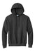 Port & Company PC90H/PC90HT Mens Essential Pill Resistant Fleece Hooded Sweatshirt Hoodie w/ Pouch Pocket Heather Dark Grey Flat Front