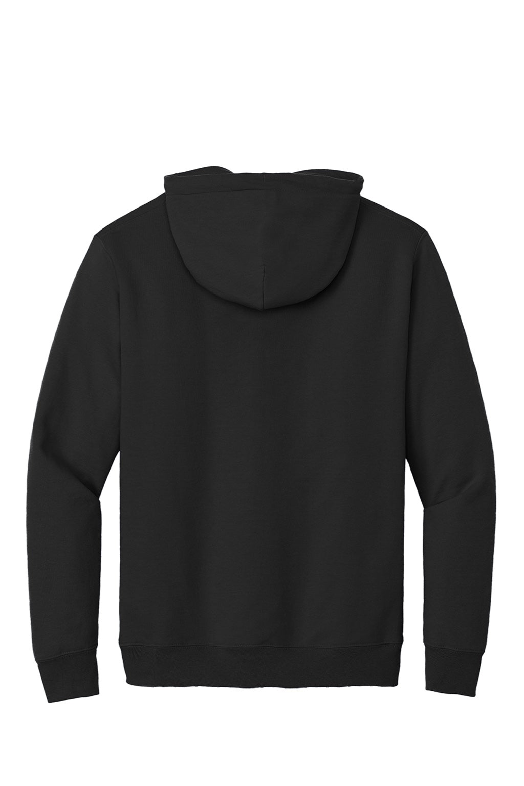 Port & Company PC90H/PC90HT Mens Essential Pill Resistant Fleece Hooded Sweatshirt Hoodie w/ Pouch Pocket Jet Black Flat Back
