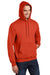 Port & Company PC90H/PC90HT Mens Essential Pill Resistant Fleece Hooded Sweatshirt Hoodie w/ Pouch Pocket Orange Model 3q