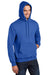 Port & Company PC90H/PC90HT Mens Essential Pill Resistant Fleece Hooded Sweatshirt Hoodie w/ Pouch Pocket Royal Blue Model 3q