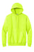 Port & Company PC90H/PC90HT Mens Essential Pill Resistant Fleece Hooded Sweatshirt Hoodie w/ Pouch Pocket Safety Green Flat Front
