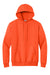 Port & Company PC90H/PC90HT Mens Essential Pill Resistant Fleece Hooded Sweatshirt Hoodie w/ Pouch Pocket Safety Orange Flat Front