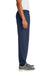 Port & Company PC90P Mens Essential Pill Resistant Fleece Sweatpants w/ Pockets Navy Blue Model Side