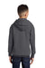 Port & Company PC90YH Youth Core Pill Resistant Fleece Hooded Sweatshirt Hoodie w/ Pouch Pocket Charcoal Grey Model Back