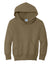 Port & Company PC90YH Youth Core Pill Resistant Fleece Hooded Sweatshirt Hoodie w/ Pouch Pocket Coyote Brown Flat Front