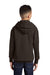 Port & Company PC90YH Youth Core Pill Resistant Fleece Hooded Sweatshirt Hoodie w/ Pouch Pocket Dark Chocolate Brown Model Back
