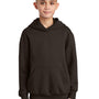 Port & Company Youth Core Pill Resistant Fleece Hooded Sweatshirt Hoodie w/ Pouch Pocket - Dark Chocolate Brown