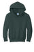 Port & Company PC90YH Youth Core Pill Resistant Fleece Hooded Sweatshirt Hoodie w/ Pouch Pocket Dark Green Flat Front