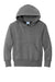 Port & Company PC90YH Youth Core Pill Resistant Fleece Hooded Sweatshirt Hoodie w/ Pouch Pocket Heather Graphite Grey Flat Front