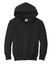 Port & Company PC90YH Youth Core Pill Resistant Fleece Hooded Sweatshirt Hoodie w/ Pouch Pocket Jet Black Flat Front