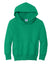 Port & Company PC90YH Youth Core Pill Resistant Fleece Hooded Sweatshirt Hoodie w/ Pouch Pocket Kelly Green Flat Front