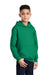 Port & Company PC90YH Youth Core Pill Resistant Fleece Hooded Sweatshirt Hoodie w/ Pouch Pocket Kelly Green Model 3q